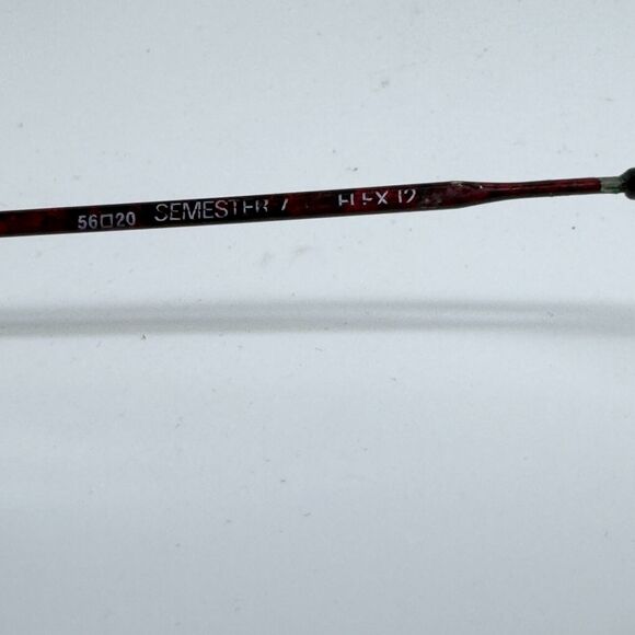 Vintage Semester 7 Flex K2 Red Marble Metal Oval Sunglasses FRAMES ONLY H14356 - Picture 7 of 8